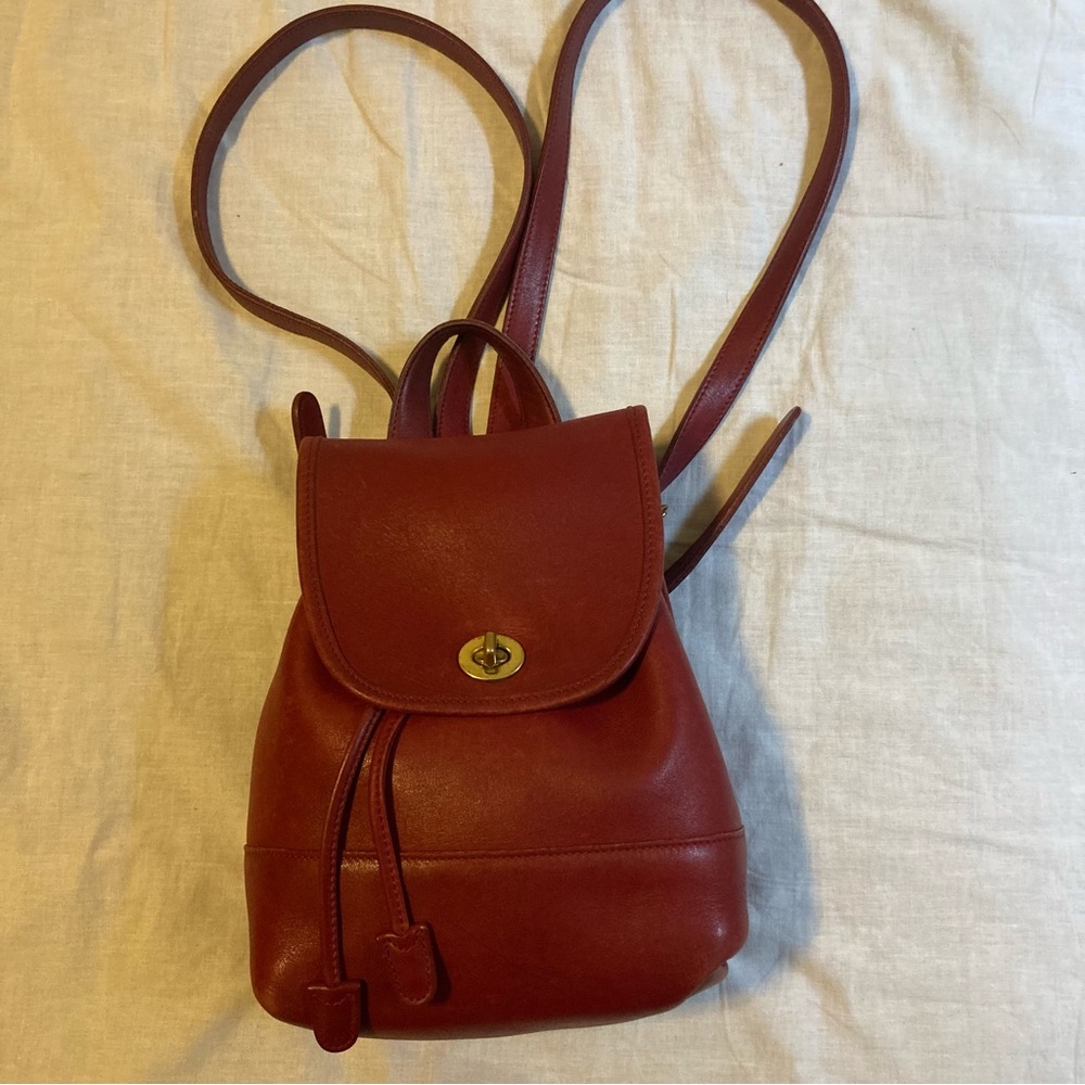 Vintage Red Coach Daypack